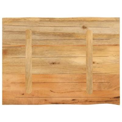 Tafelblad met natuurlijke rand 70x60x2,5 cm massief mangohout
