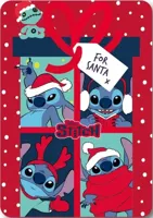 Stitch Santa Christmas Fleece deken 100 x 140 cm - thumbnail