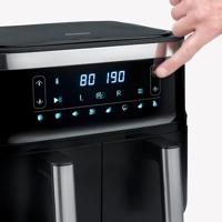 Severin FR2453 Heteluchtfriteuse XXL 2x3.8L 2850W Zwart/Zilver - thumbnail