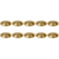 Spot Armatuur 10 Pack - Pragmi Pollon Pro - GU10 Inbouwspot - Rond - Goud - Aluminium - Verdiept - Ø82mm - thumbnail