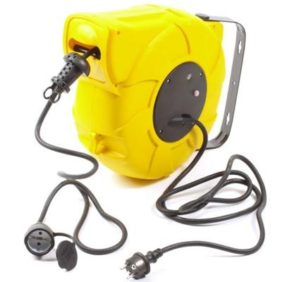 Kabelhaspel wand 15+2 meter 3x 1,5 mm H05VV-F met oprolautomaat