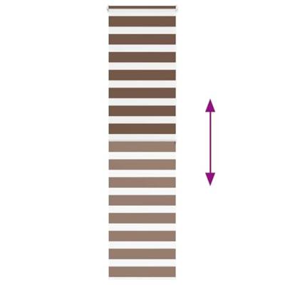 Zebra rolgordijn 60x200 cm stofbreedte 55,9 cm polyester bruin