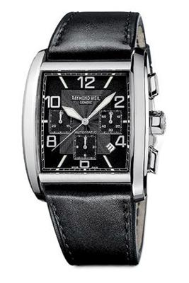 Horlogeband Raymond Weil SI2801-4876-1 Leder Zwart 28mm Horlogeband Raymond Weil SI2801-4876-1 Leder Zwart 28mm