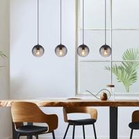 Globo 4-lichts hanglampDallerta smoke glas - 15216-4 - thumbnail