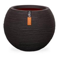 Capi bloempot nature rib bolvormig 62x48 cm zwart kblr271 - thumbnail