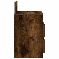 Nachtkastjes 2 st met 2 lades 40x33x60 cm gerookt eikenkleurig - thumbnail