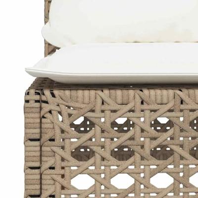11-delige Tuinset met kussens poly rattan beige - thumbnail