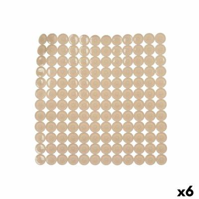 Antislipmat voor in de douche Berilo Beige PVC 54 x 54 x 1 cm 6 x 55 x 6 cm (6 Stuks)
