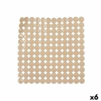 Antislipmat voor in de douche Beige PVC 54 x 54 x 1 cm (6 Stuks) - thumbnail