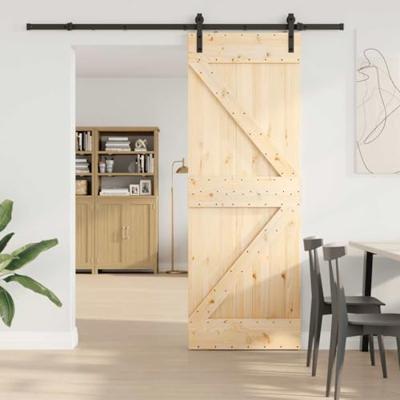 Schuifdeur met beslag 70x210 cm massief grenenhout