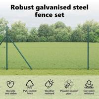 VidaXL Afrasteringspaal groen 10 x 1,4 m (12 x 12 mm gaas) - thumbnail