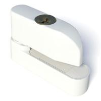 SecuMax 832 afluitbare raamgrendel - incl. slot en sleutel - wit - 2510.832.12 - thumbnail