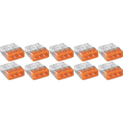 WAGO 3-Polige Lasklem Oranje 0.5-2.5mm² - Set van 10