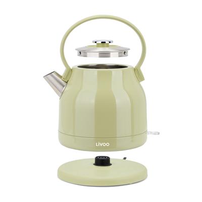 Retro waterkoker - LIVOO - DOD202M - 2200 W - 1,5 L - 360° draaibare voet - Matcha