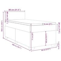 Boxspring met matras fluweel roze 80x200 cm - thumbnail