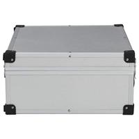 VidaXL Gereedschapskoffer 46x33x16 cm aluminium zilverkleurig - thumbnail