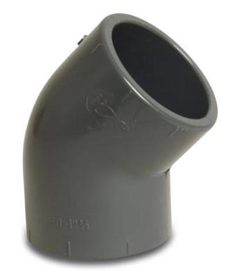 pvc knie 63mm 45° 16 bar KIWA