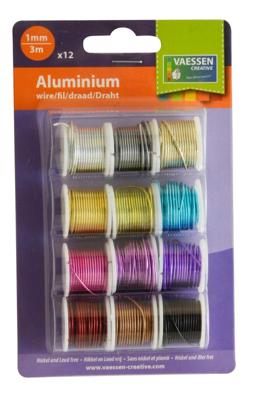 Vaessen Creative • aluminiumdraad 3mx1mm 12st.