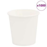 VidaXL Papieren koffiekopjes 1000 st 4oz 100 ml wit - thumbnail