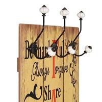 Wandkapstok met 6 haken FAMILY 120x40 cm - thumbnail