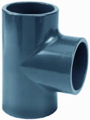 PVC T-Stück 10 stuks 90 ° met 3 zelfklevende mof 40 mm