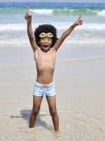 Zwembroek voor jongens "Surf" hemelsblauw - thumbnail