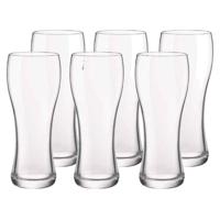 6x Pilsner bierglas/bierglazen 400 ml - Bierglazen - thumbnail