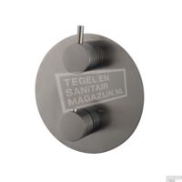 Caral Rond afbouwdeel inbouwthermostaat 2 weg gunmetal - thumbnail