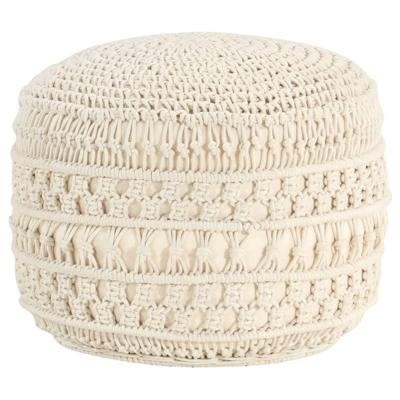 vidaXL Poef macramé handgemaakt 45x30 cm katoen vidaXL Poef macramé handgemaakt 45x30 cm katoen