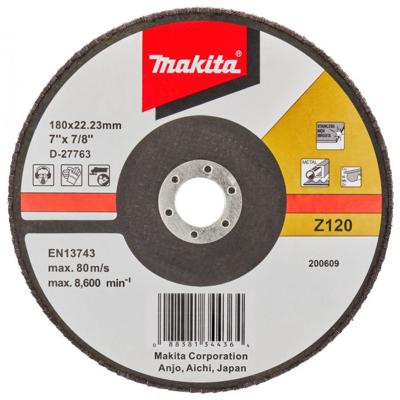 Makita Accessoires Lamellenschuurschijf 180mm Z120 - D-27763 D-27763 Makita Accessoires Lamellenschuurschijf 180mm Z120 - D-27763 D-27763