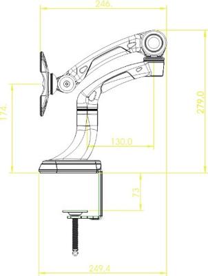 Newstar FPMA-D900 tafelhouder voor LCD/LED/TFT 53 cm (21 inch)