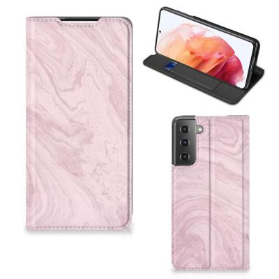 Samsung Galaxy S21 | Standcase | Marble Pink - Origineel Cadeau Vriendin