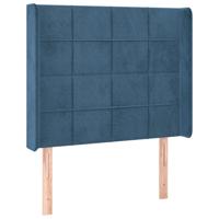 Hoofdbord LED 163x16x78/88 cm fluweel donkerblauw - thumbnail