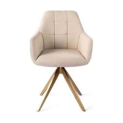 Jesper Home Draaibare Eetkamerstoel 'Noto' Turn Gold, kleur Overnight Oats