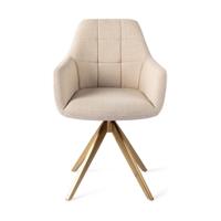Jesper Home Draaibare Eetkamerstoel 'Noto' Turn Gold, kleur Overnight Oats - thumbnail