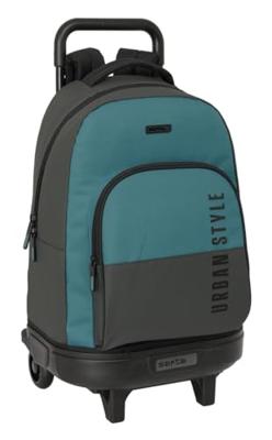 Schoolrugzak met Wielen Safta Urban style Blauw Grijs 33 x 45 x 22 cm