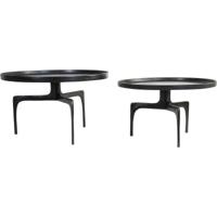 Light & Living Salontafel 'Pano' Set van 2 stuks, kleur Donker Brons - thumbnail