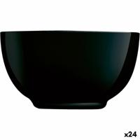 Kom Luminarc Diwali Noir Zwart Glas 14,5 cm (24 Stuks) - thumbnail
