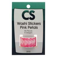 Colorations - washi stickers - roze bloemblaadjes, 80st. - thumbnail