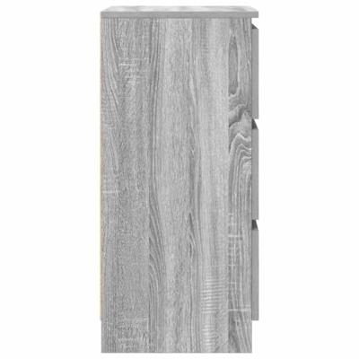 Dressoir 37,5x35x76 cm bewerkt hout grijs sonoma eikenkleurig