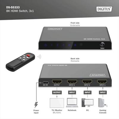 Digitus DS-55333 video switch HDMI Digitus DS-55333 video switch HDMI