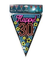 Party Vlaggenlijn Neon 30 Jaar - 10 Meter - thumbnail