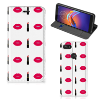 Motorola Moto E6 Play Hoesje met Magneet Lipstick Kiss - thumbnail