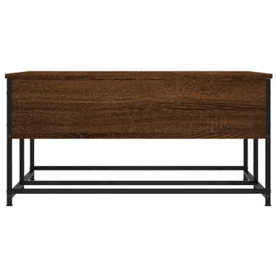 Salontafel 80x80x40 cm bewerkt hout bruineikenkleurig