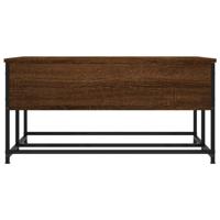 Salontafel 80x80x40 cm bewerkt hout bruineikenkleurig - thumbnail