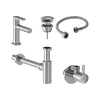 Fonteinkraan Combiset+ MAY Forma S Model Fonteinkraan, Designplug Always Open, Designsifon & Hoekstopkraan Chroom - thumbnail