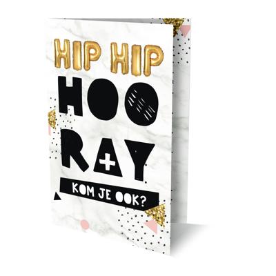 Hooray uitnodiging pk 889 interstat | 6 stuks