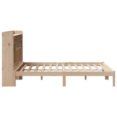 Bed met boekenkast zonder matras massief grenenhout 150x200 cm - thumbnail