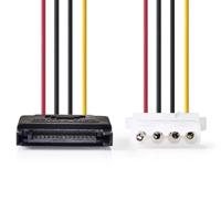 Nedis Sata 15-pins naar Molex M/F 0,15m - thumbnail