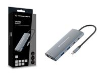 Conceptronic DONN06G laptop dock & poortreplicator Bedraad USB 3.2 Gen 1 (3.1 Gen 1) Type-C Grijs - thumbnail